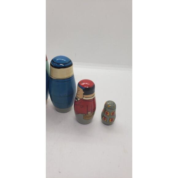 Rare Russian nesting doll set hand painted Business men workers trade Mechanic - Picture 7 of 12